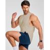 image:imageJMIERR Mens Drop Arm Tank Tops Gym Workout Sleeveless Muscle Shirts Cut Off Summer Tee ShirtKhaki