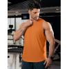 image:imageJMIERR Mens Drop Arm Tank Tops Gym Workout Sleeveless Muscle Shirts Cut Off Summer Tee ShirtOrange