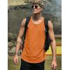 image:imageJMIERR Mens Drop Arm Tank Tops Gym Workout Sleeveless Muscle Shirts Cut Off Summer Tee ShirtOrange