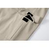 image:imageJMIERR Mens Lightweight Baggy Wide Leg Cargo Sweatpants Drawstring Adjustable Ankles Pants with Multiple PocketsParchment
