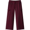 image:imageJMIERR Mens Lightweight Baggy Wide Leg Cargo Sweatpants Drawstring Adjustable Ankles Pants with Multiple PocketsRed