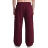 image:imageJMIERR Mens Lightweight Baggy Wide Leg Cargo Sweatpants Drawstring Adjustable Ankles Pants with Multiple PocketsRed