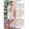 image:imageJMIERR Mens Casual 7 Shorts Summer Drawstring Elastic Waist Beach Sweat Shorts Texture with PocketsApricot