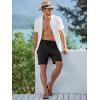 image:imageJMIERR Mens Casual 7 Shorts Summer Drawstring Elastic Waist Beach Sweat Shorts Texture with PocketsBlack
