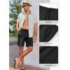 image:imageJMIERR Mens Casual 7 Shorts Summer Drawstring Elastic Waist Beach Sweat Shorts Texture with PocketsBlack