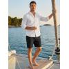 image:imageJMIERR Mens Casual 7 Shorts Summer Drawstring Elastic Waist Beach Sweat Shorts Texture with PocketsBlack