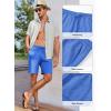 image:imageJMIERR Mens Casual 7 Shorts Summer Drawstring Elastic Waist Beach Sweat Shorts Texture with PocketsBlue