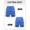 image:imageJMIERR Mens Casual 7 Shorts Summer Drawstring Elastic Waist Beach Sweat Shorts Texture with PocketsBlue