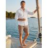 image:imageJMIERR Mens Casual 7 Shorts Summer Drawstring Elastic Waist Beach Sweat Shorts Texture with PocketsDark Brown