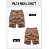 image:imageJMIERR Mens Casual 7 Shorts Summer Drawstring Elastic Waist Beach Sweat Shorts Texture with PocketsDark Brown