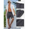 image:imageJMIERR Mens Casual 7 Shorts Summer Drawstring Elastic Waist Beach Sweat Shorts Texture with PocketsDark Grey