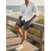 image:imageJMIERR Mens Casual 7 Shorts Summer Drawstring Elastic Waist Beach Sweat Shorts Texture with PocketsDark Grey