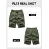 image:imageJMIERR Mens Casual 7 Shorts Summer Drawstring Elastic Waist Beach Sweat Shorts Texture with PocketsGreen