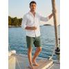 image:imageJMIERR Mens Casual 7 Shorts Summer Drawstring Elastic Waist Beach Sweat Shorts Texture with PocketsGreen