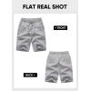 image:imageJMIERR Mens Casual 7 Shorts Summer Drawstring Elastic Waist Beach Sweat Shorts Texture with PocketsGrey
