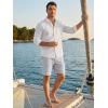 image:imageJMIERR Mens Casual 7 Shorts Summer Drawstring Elastic Waist Beach Sweat Shorts Texture with PocketsGrey