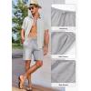 image:imageJMIERR Mens Casual 7 Shorts Summer Drawstring Elastic Waist Beach Sweat Shorts Texture with PocketsGrey