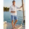 image:imageJMIERR Mens Casual 7 Shorts Summer Drawstring Elastic Waist Beach Sweat Shorts Texture with PocketsGrey Blue
