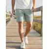 image:imageJMIERR Mens Casual 7 Shorts Summer Drawstring Elastic Waist Beach Sweat Shorts Texture with PocketsGrey Green