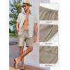 image:imageJMIERR Mens Casual 7 Shorts Summer Drawstring Elastic Waist Beach Sweat Shorts Texture with PocketsKhaki