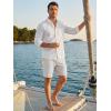 image:imageJMIERR Mens Casual 7 Shorts Summer Drawstring Elastic Waist Beach Sweat Shorts Texture with PocketsLight Grey