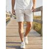 image:imageJMIERR Mens Casual 7 Shorts Summer Drawstring Elastic Waist Beach Sweat Shorts Texture with PocketsLight Grey