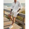 image:imageJMIERR Mens Casual 7 Shorts Summer Drawstring Elastic Waist Beach Sweat Shorts Texture with PocketsLight Grey