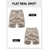 image:imageJMIERR Mens Casual 7 Shorts Summer Drawstring Elastic Waist Beach Sweat Shorts Texture with PocketsLight Khaki