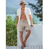 image:imageJMIERR Mens Casual 7 Shorts Summer Drawstring Elastic Waist Beach Sweat Shorts Texture with PocketsLight Khaki