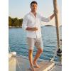 image:imageJMIERR Mens Casual 7 Shorts Summer Drawstring Elastic Waist Beach Sweat Shorts Texture with PocketsLight Khaki