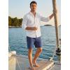 image:imageJMIERR Mens Casual 7 Shorts Summer Drawstring Elastic Waist Beach Sweat Shorts Texture with PocketsNavy Blue