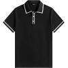 image:imageJMIERR Mens Short Sleeve Knit Polo Shirt Summer Casual Ribbed Texture Golf Polos T ShirtsBlack