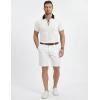 image:imageJMIERR Mens Short Sleeve Knit Polo Shirt Summer Casual Ribbed Texture Golf Polos T ShirtsWhite
