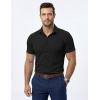 image:imageJMIERR Mens Muscle Fit High Stretch WrinkleFree Button Down Dress Shirts Summer Casual Short Sleeve Shirt01 Black