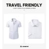 image:imageJMIERR Mens Muscle Fit High Stretch WrinkleFree Button Down Dress Shirts Summer Casual Short Sleeve Shirt1 White