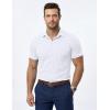 image:imageJMIERR Mens Muscle Fit High Stretch WrinkleFree Button Down Dress Shirts Summer Casual Short Sleeve Shirt1 White