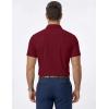 image:imageJMIERR Mens Muscle Fit High Stretch WrinkleFree Button Down Dress Shirts Summer Casual Short Sleeve ShirtA Red