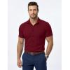 image:imageJMIERR Mens Muscle Fit High Stretch WrinkleFree Button Down Dress Shirts Summer Casual Short Sleeve ShirtA Red