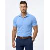 image:imageJMIERR Mens Muscle Fit High Stretch WrinkleFree Button Down Dress Shirts Summer Casual Short Sleeve ShirtA1 Blue