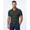 image:imageJMIERR Mens Muscle Fit High Stretch WrinkleFree Button Down Dress Shirts Summer Casual Short Sleeve ShirtA3 Dark Grey