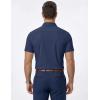 image:imageJMIERR Mens Muscle Fit High Stretch WrinkleFree Button Down Dress Shirts Summer Casual Short Sleeve ShirtBlue 1