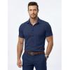 image:imageJMIERR Mens Muscle Fit High Stretch WrinkleFree Button Down Dress Shirts Summer Casual Short Sleeve ShirtBlue 1