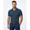 image:imageJMIERR Mens Muscle Fit High Stretch WrinkleFree Button Down Dress Shirts Summer Casual Short Sleeve ShirtBlue 2