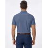 image:imageJMIERR Mens Muscle Fit High Stretch WrinkleFree Button Down Dress Shirts Summer Casual Short Sleeve ShirtBlue 3