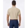 image:imageJMIERR Mens Muscle Fit High Stretch WrinkleFree Button Down Dress Shirts Summer Casual Short Sleeve ShirtD Beige