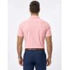 image:imageJMIERR Mens Muscle Fit High Stretch WrinkleFree Button Down Dress Shirts Summer Casual Short Sleeve ShirtPink