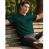image:imageJMIERR Mens Polo Shirt Textured Knit Button Casual Short Sleeve Summer Vacation Beach Stretchy Golf ShirtsDark Green
