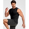 image:imageJMIERR Mens Sleeveless Tank Tops Workout Muscle Gym Ribbed Shirt Athletic Bodybuilding T Shirts1a Black