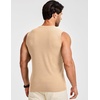 image:imageJMIERR Mens Sleeveless Tank Tops Workout Muscle Gym Ribbed Shirt Athletic Bodybuilding T ShirtsApricot