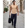 image:imageJMIERR Mens Sleeveless Tank Tops Workout Muscle Gym Ribbed Shirt Athletic Bodybuilding T ShirtsApricot